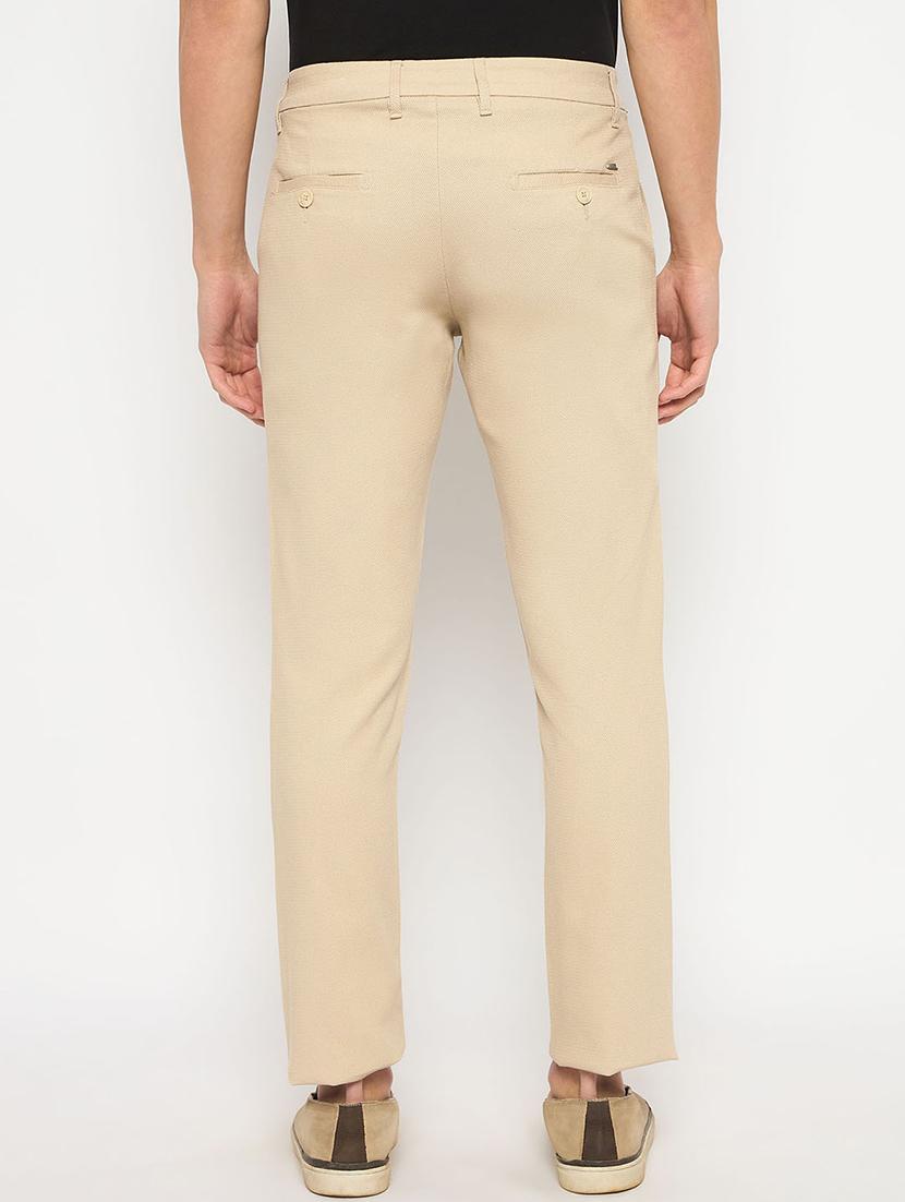 men solid mid rise casual chinos - 21790953 - Standard Image - 3