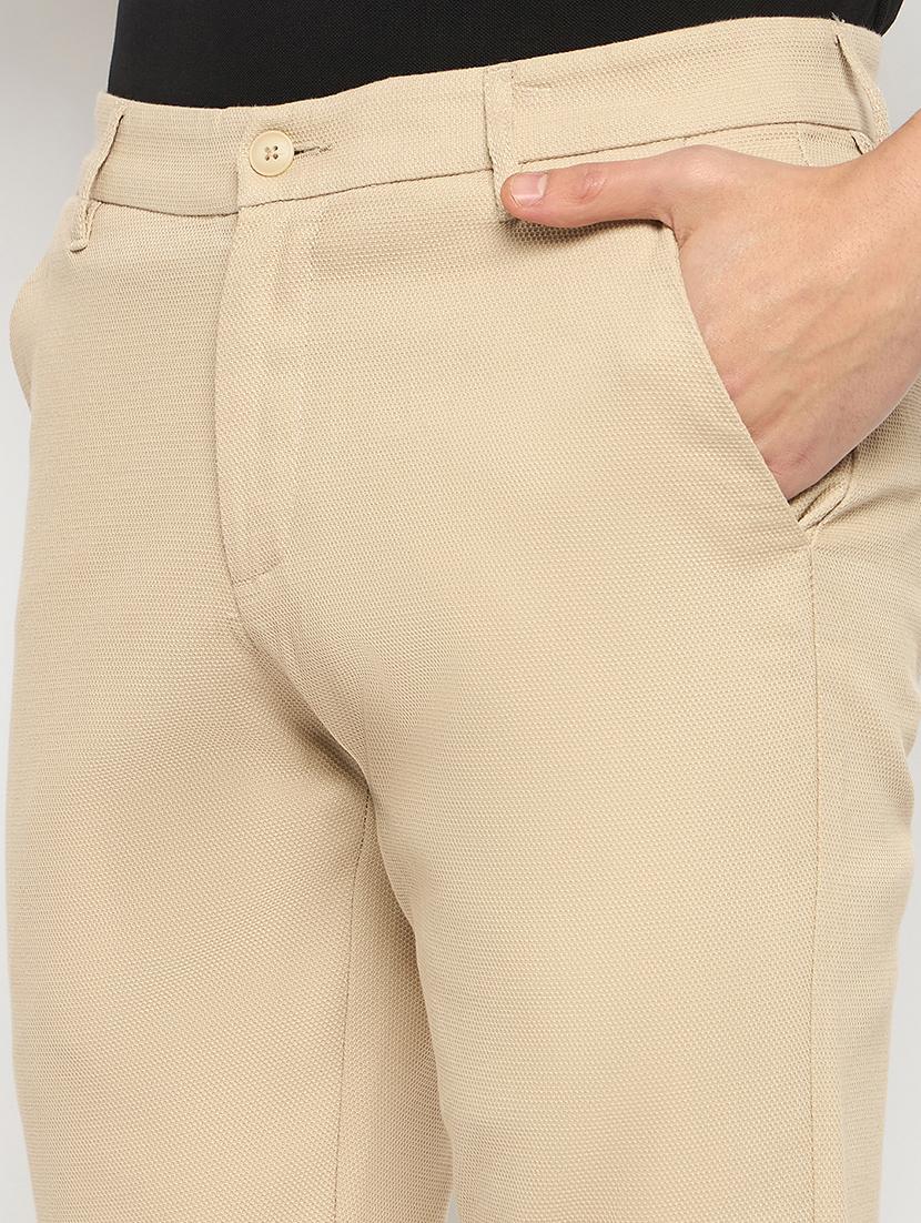 men solid mid rise casual chinos - 21790953 - Standard Image - 5