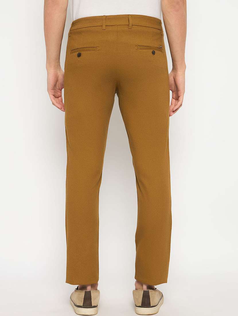 men solid mid rise casual chinos - 21790955 -  Standard Image - 3