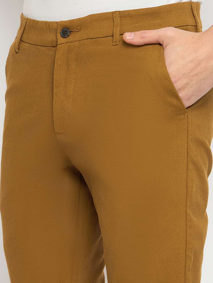 men solid mid rise casual chinos - 21790955 -  Standard Image - 5