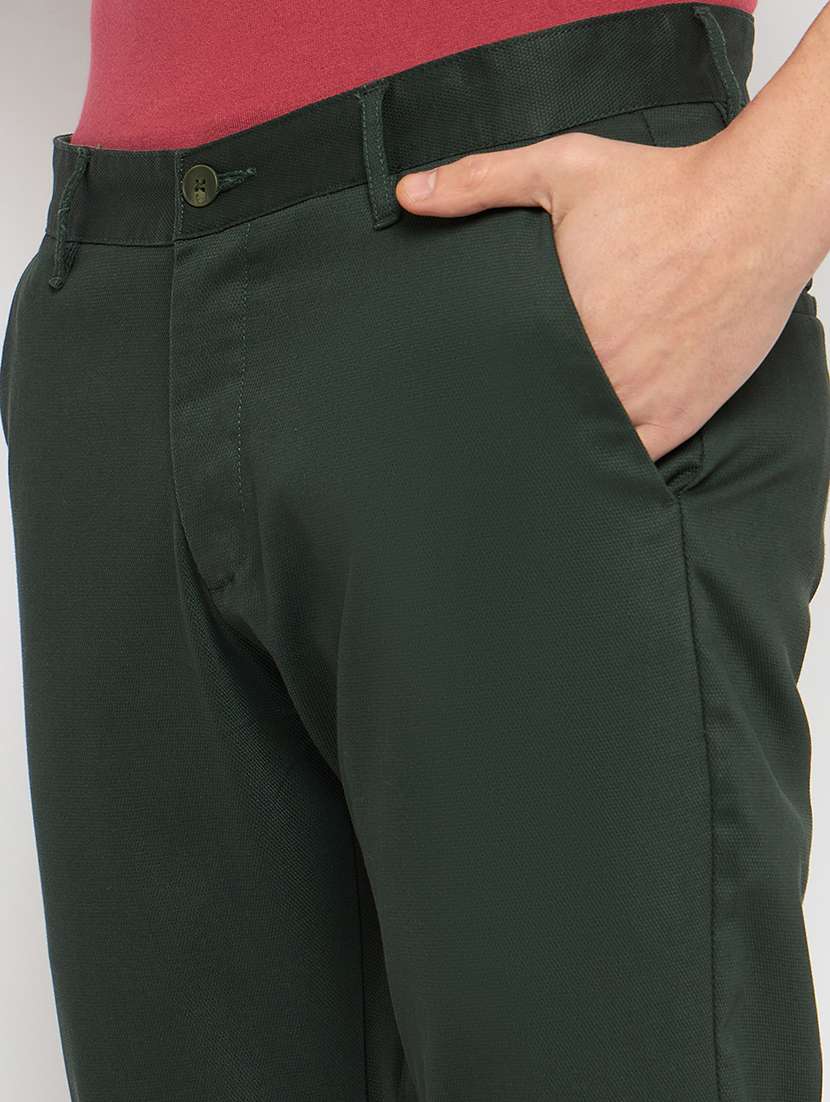 men solid mid rise casual chinos - 21790957 -  Standard Image - 5