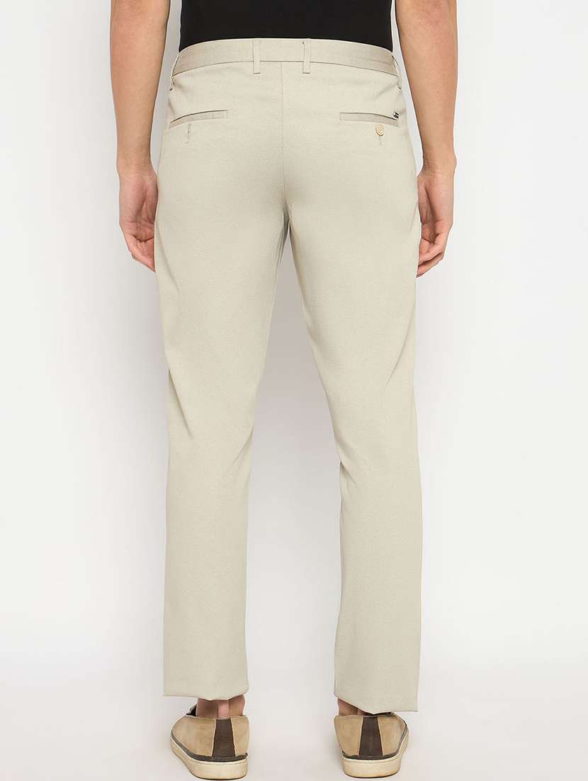 men solid mid rise casual chinos - 21790964 -  Standard Image - 3
