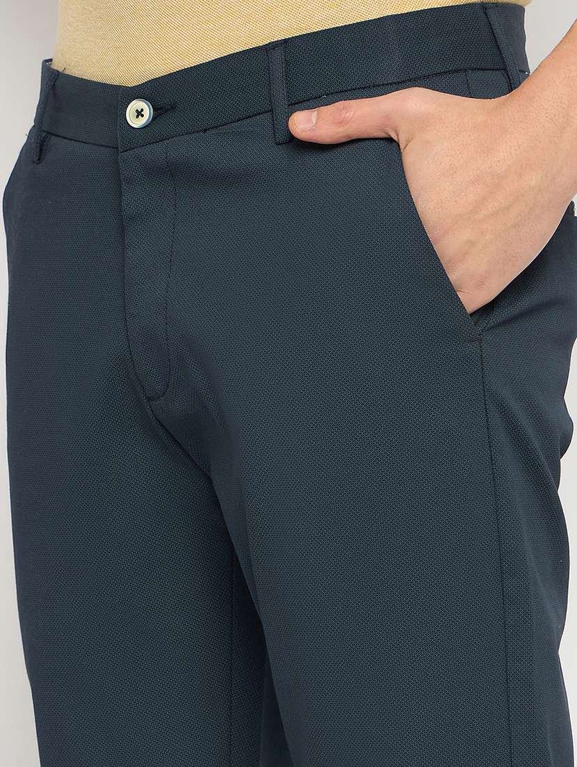 men solid mid rise casual chinos - 21790965 -  Standard Image - 5