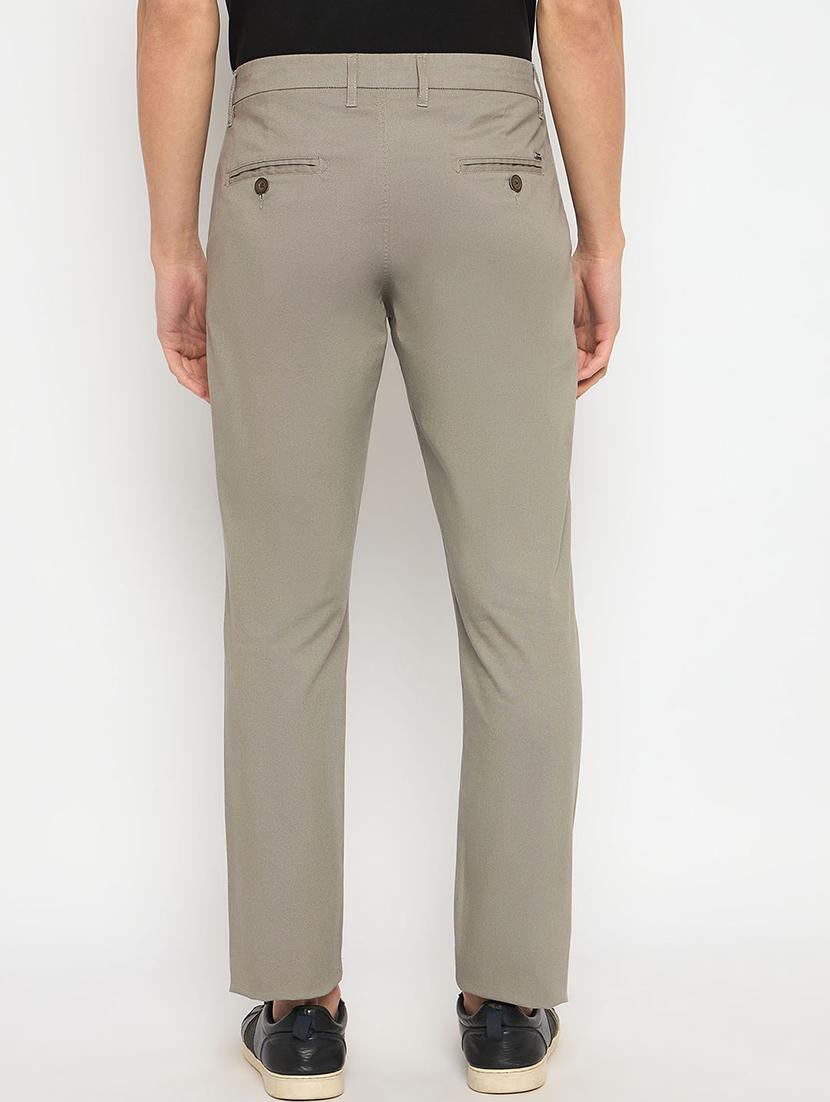 men solid mid rise casual chinos - 21790967 - Standard Image - 3