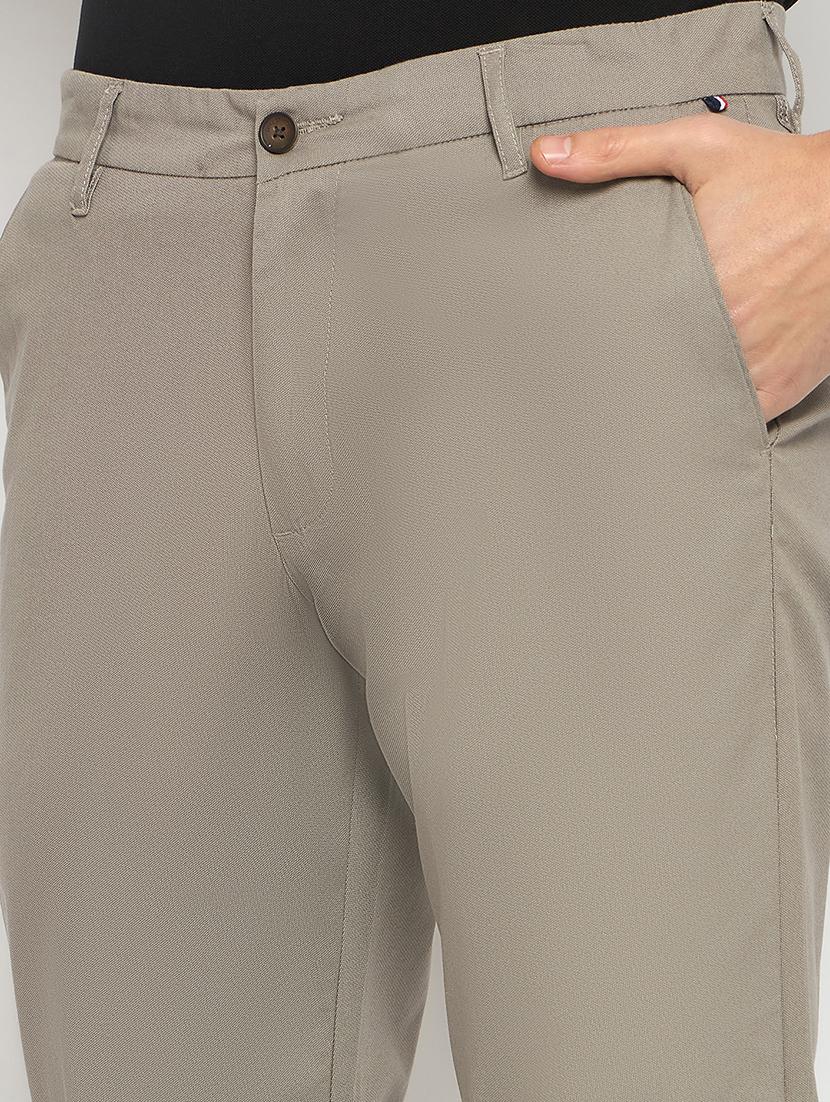 men solid mid rise casual chinos - 21790967 - Standard Image - 5