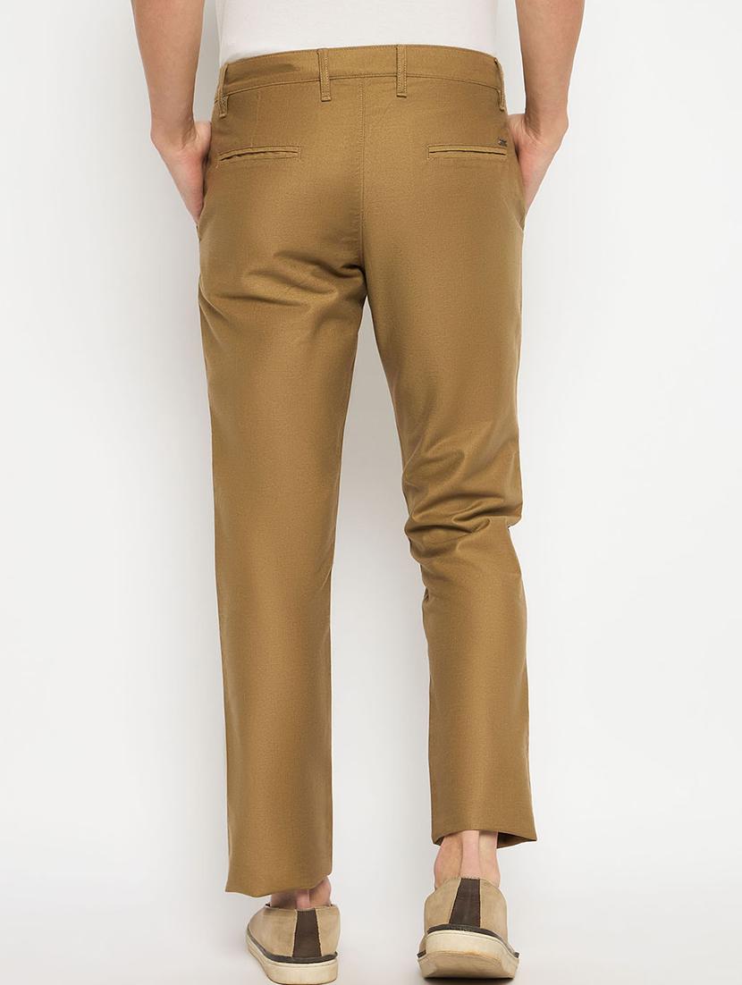 men solid mid rise casual chinos - 21790972 - Standard Image - 3