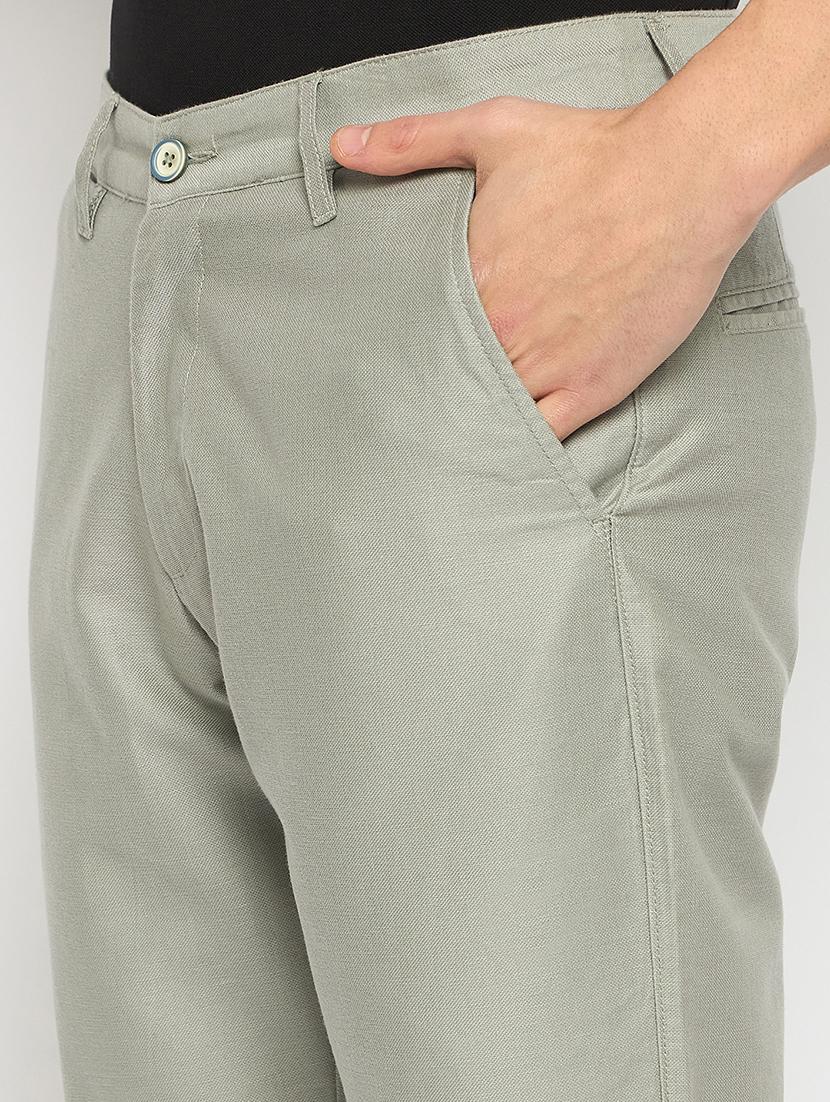 men solid mid rise casual chinos - 21790973 - Standard Image - 5
