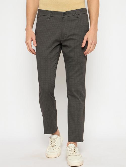 men solid mid rise casual chinos - 21790975 - Standard Image - 0