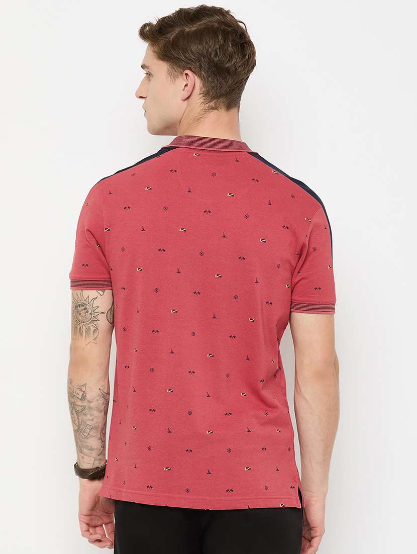 men printed short sleeves polo t-shirt - 21790990 -  Standard Image - 3