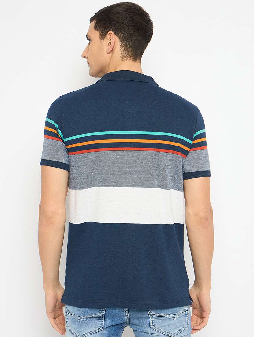 men color blocked short sleeves polo t-shirt - 21791008 -  Standard Image - 3