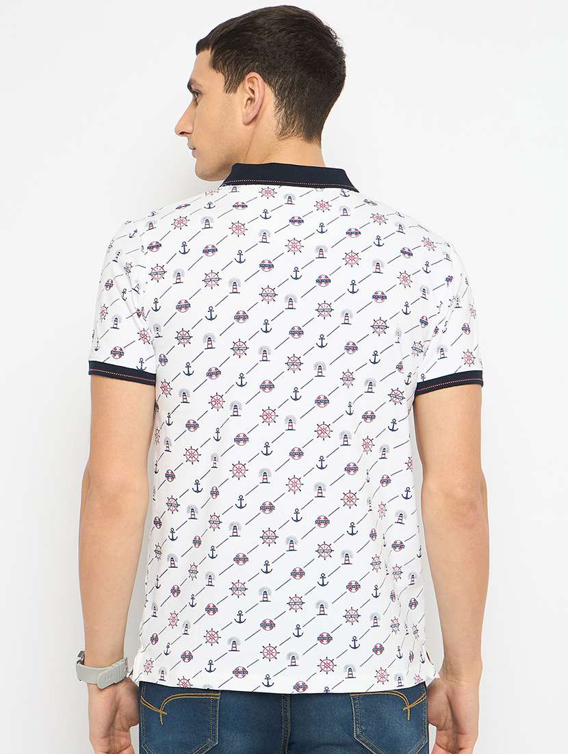 men printed short sleeves polo t-shirt - 21791023 -  Standard Image - 3