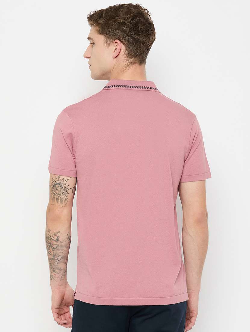 men solid short sleeves polo t-shirt - 21791030 -  Standard Image - 3