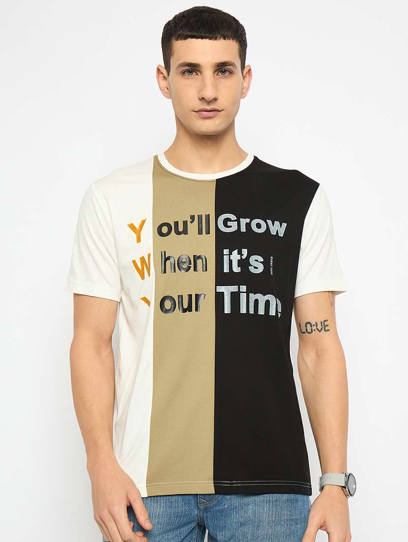 men color blocked short sleeves t-shirt