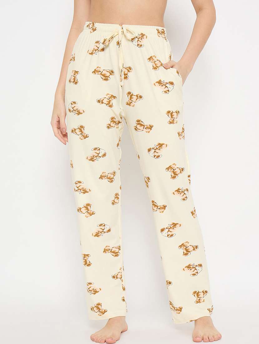 women printed mid rise pajama