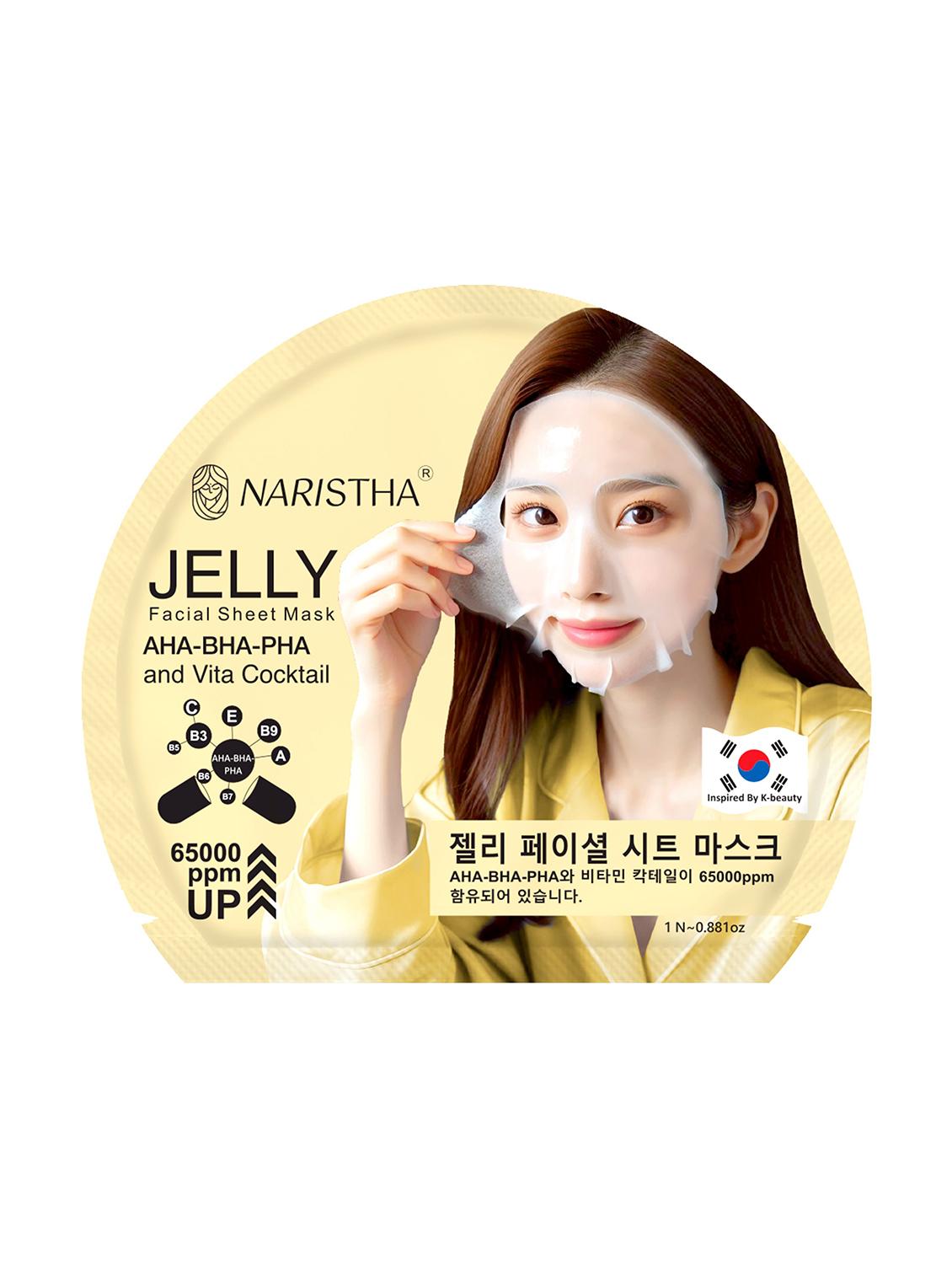 jelly facial sheet mask with aha, bha, pha, and vita cocktail, 1n - 21791317 -  Zoom Image - 0