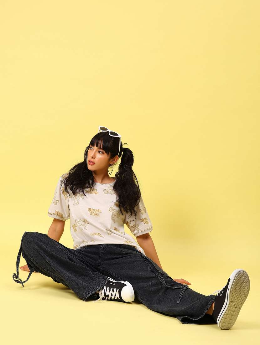 women printed short sleeve regular fit t-shirt - 21792825 -  Standard Image - 5