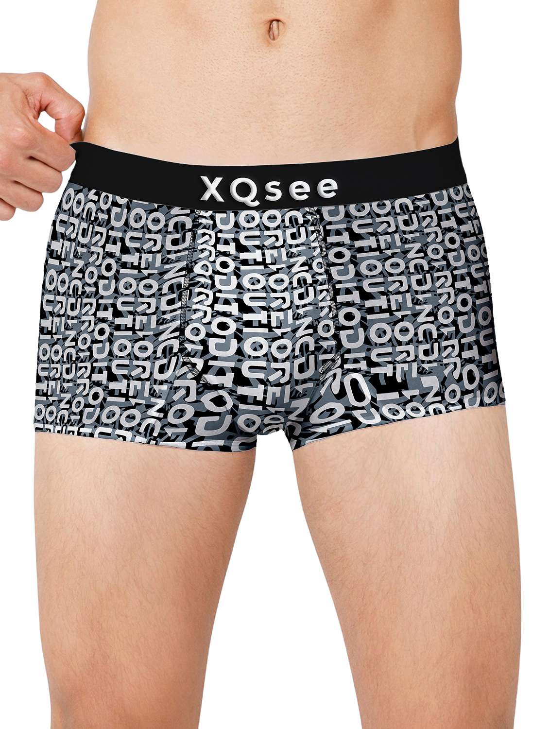 men printed low rise trunks brief