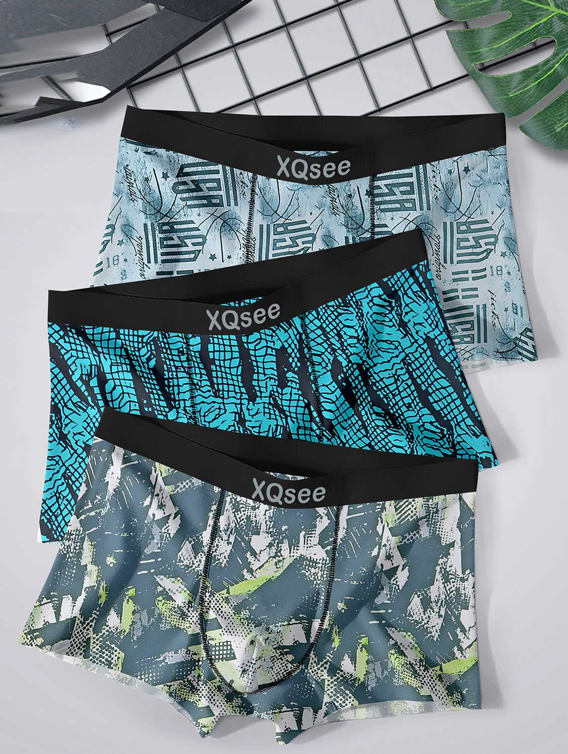 men pack of 3 printed low rise trunks brief - 21793210 - Zoom Image - 0