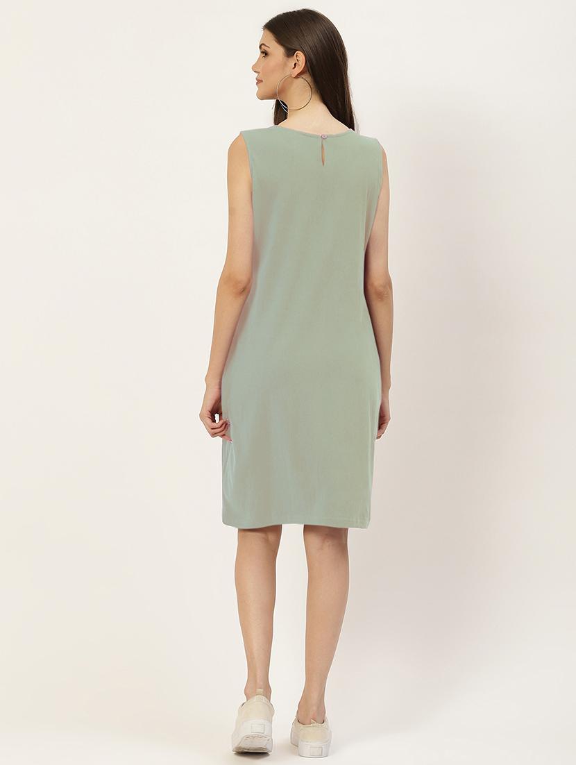 women solid sleeveless bodycon dress - 21793267 - Standard Image - 3