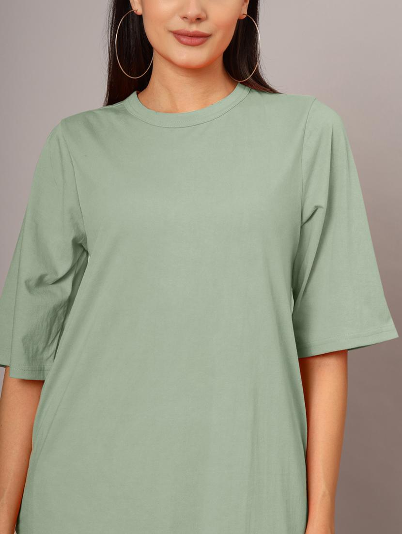 women solid short sleeves shift dress - 21793320 - Standard Image - 5