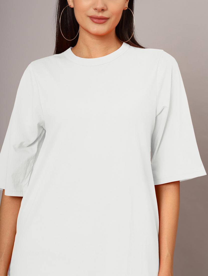women solid short sleeves shift dress - 21793321 - Standard Image - 5
