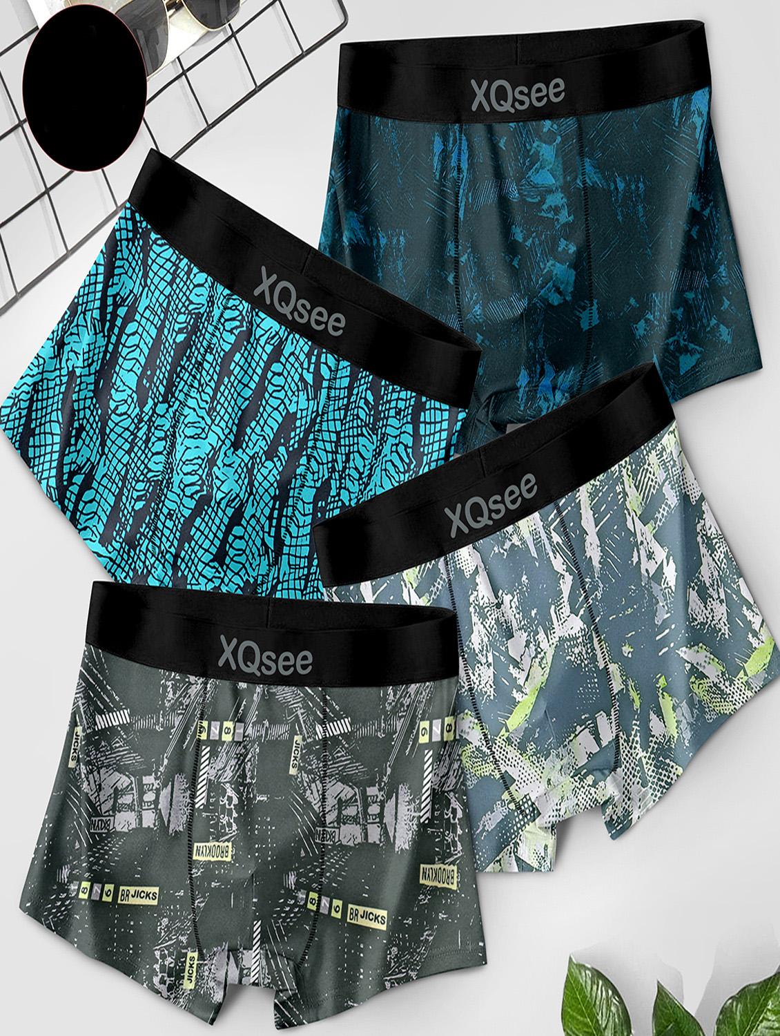 men pack of 4 printed low rise trunks brief - 21793343 - Zoom Image - 0