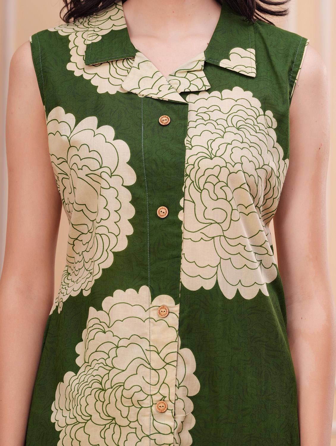 women printed sleeveless kurta palazzo set - 21793392 - Standard Image - 3