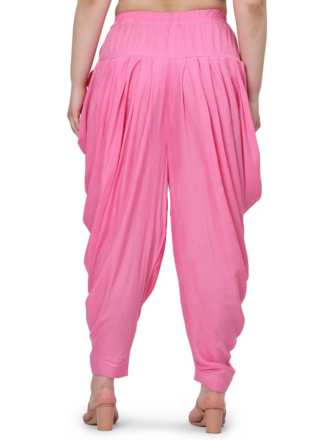 women solid mid rise dhoti salwar - 21793408 - Standard Image - 3