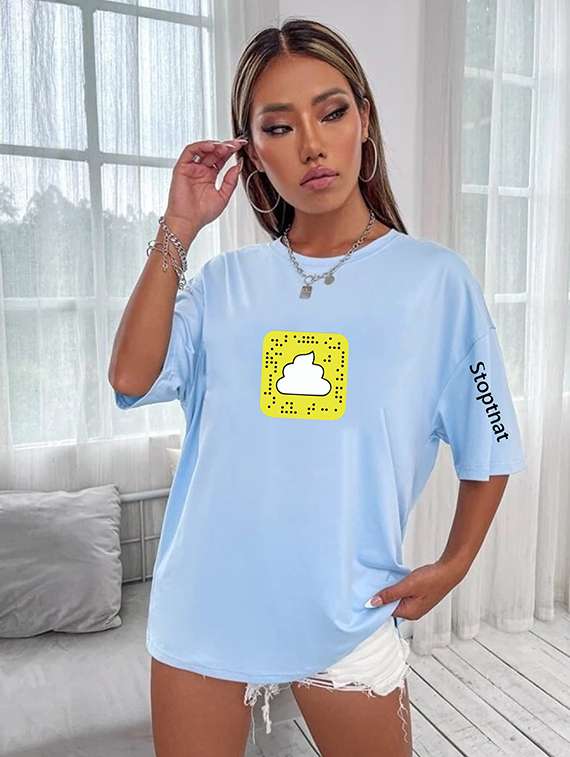 women graphic short sleeve oversized t-shirt - 21793720 - Zoom Image - 0
