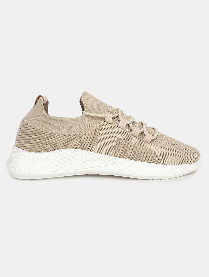 men beige lace up sport shoe - 21793826 -  Standard Image - 3