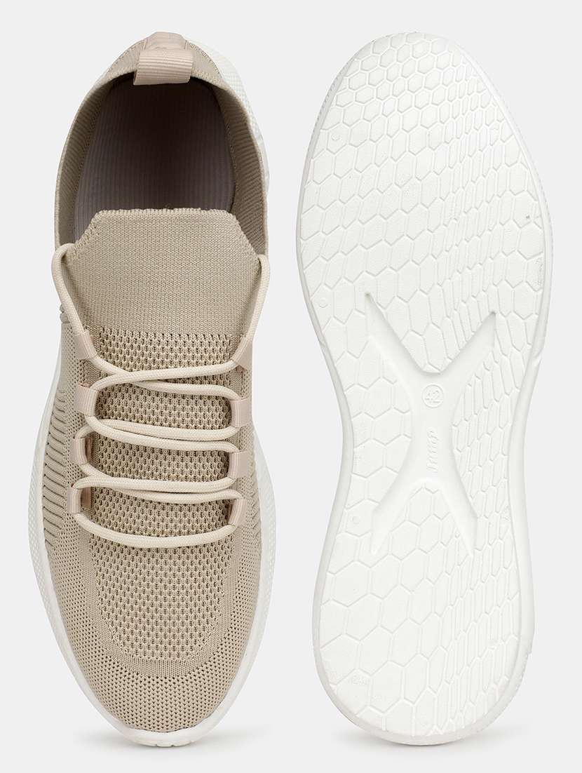 men beige lace up sport shoe - 21793826 -  Standard Image - 5