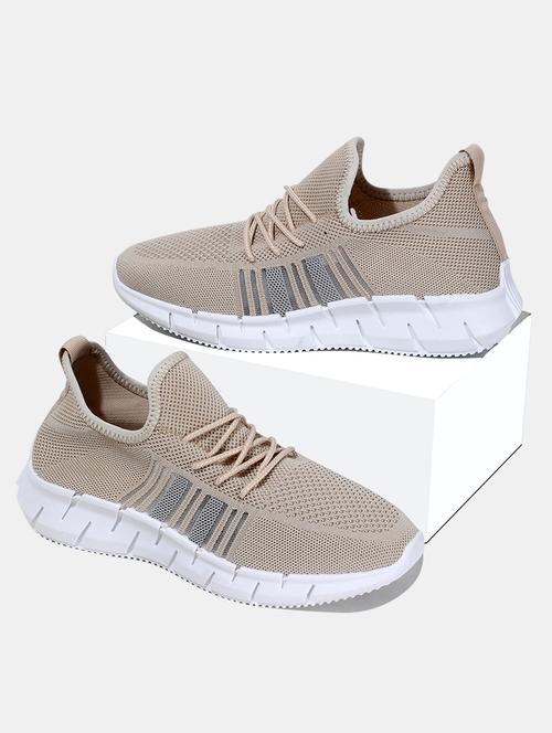 men beige lace up sport shoe - 21793929 -  Standard Image - 0