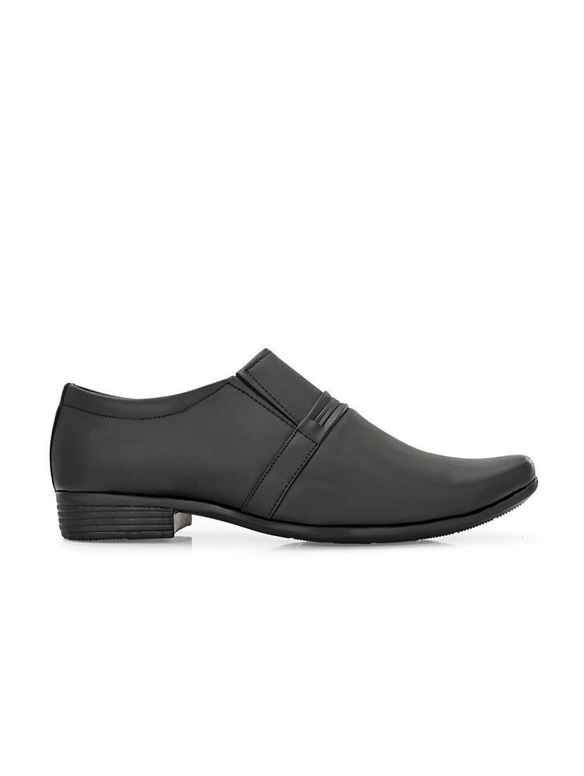 men black slip on formal shoes - 21794215 - Standard Image - 3