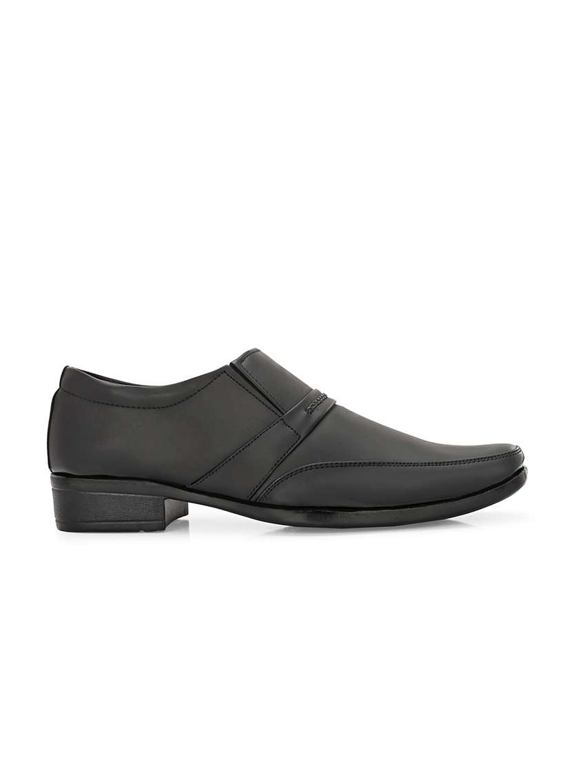 men black slip on formal shoes - 21794216 -  Standard Image - 3