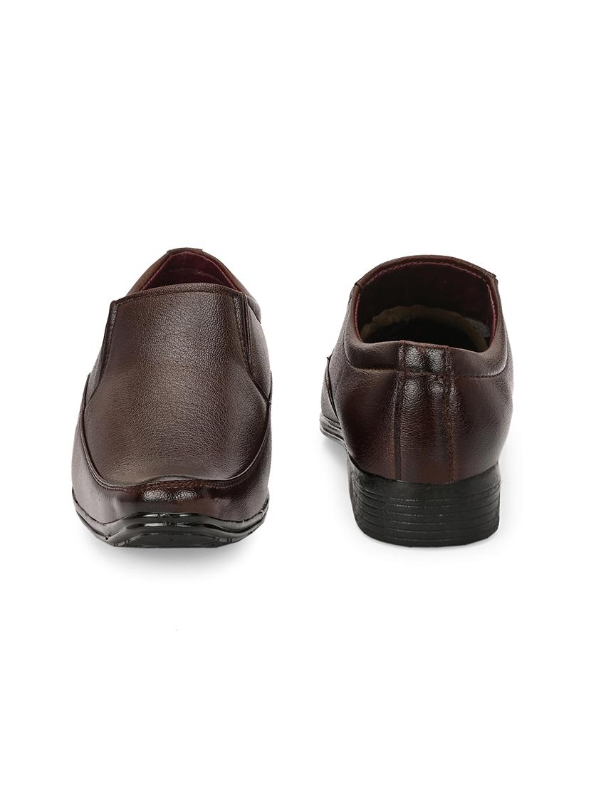 men brown slip on formal shoes - 21794219 - Standard Image - 5