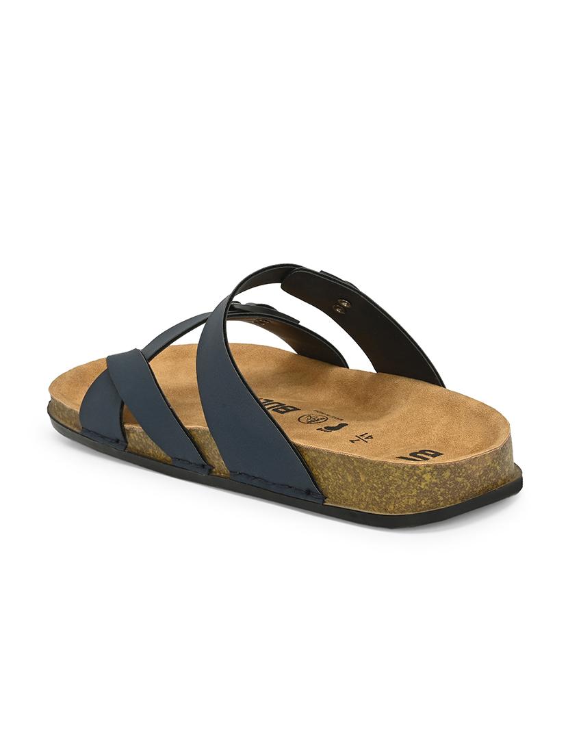 women blue toe separator slipper - 21794237 - Standard Image - 3