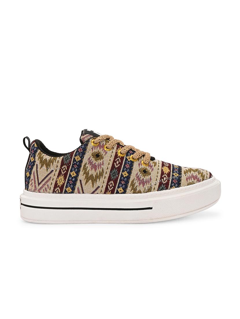 men self design lace up sneaker - 21794245 - Standard Image - 3