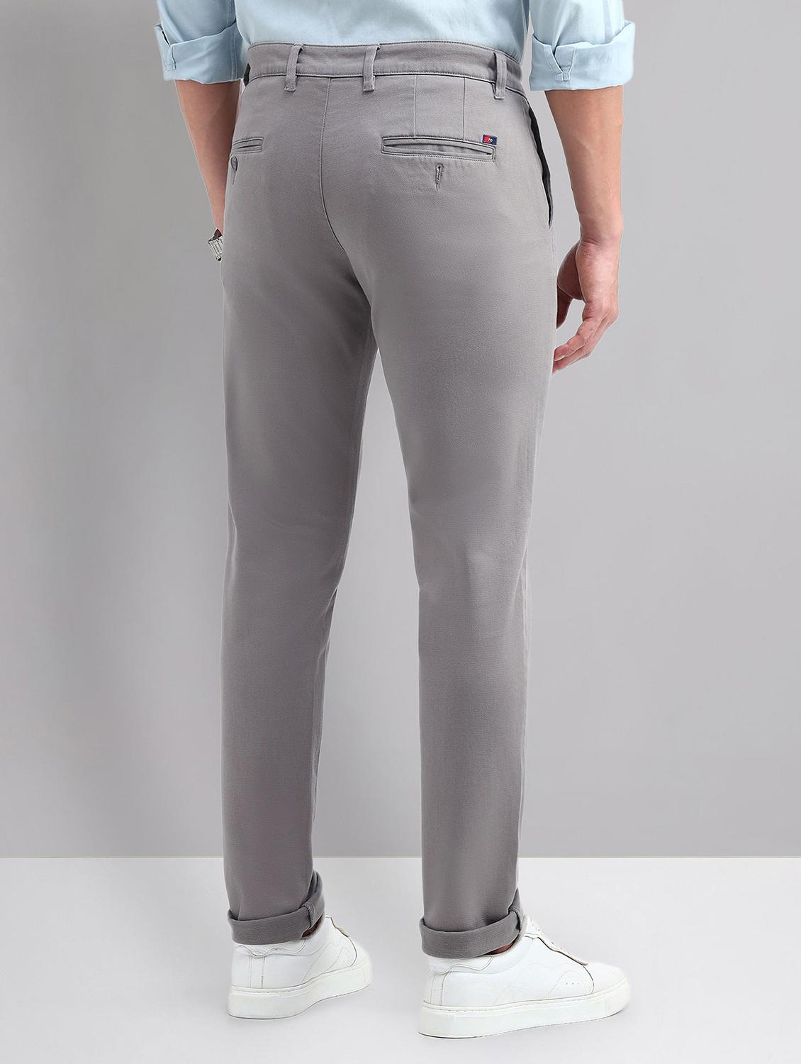 men solid mid rise chinos casual trouser - 21794478 - Standard Image - 3