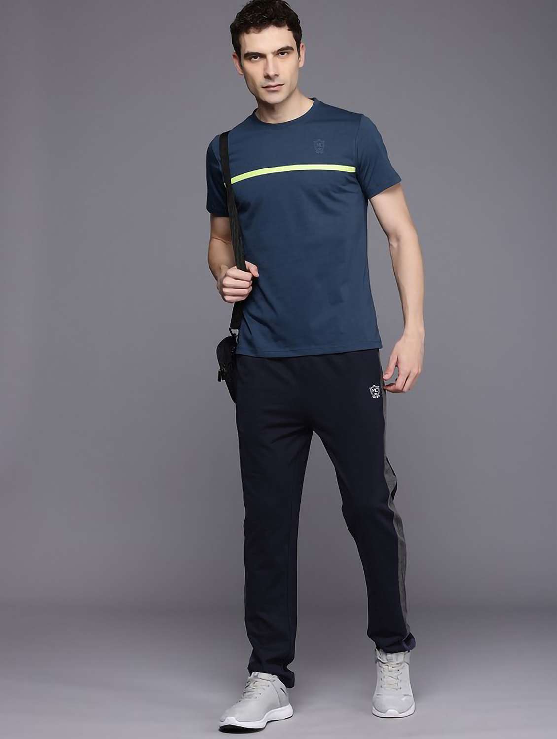 men side taped mid rise full length track pant - 21794592 -  Standard Image - 3