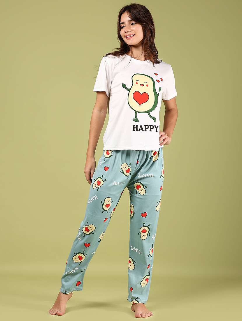 women printed nightwear pyjama set - 21794699 -  Zoom Image - 0