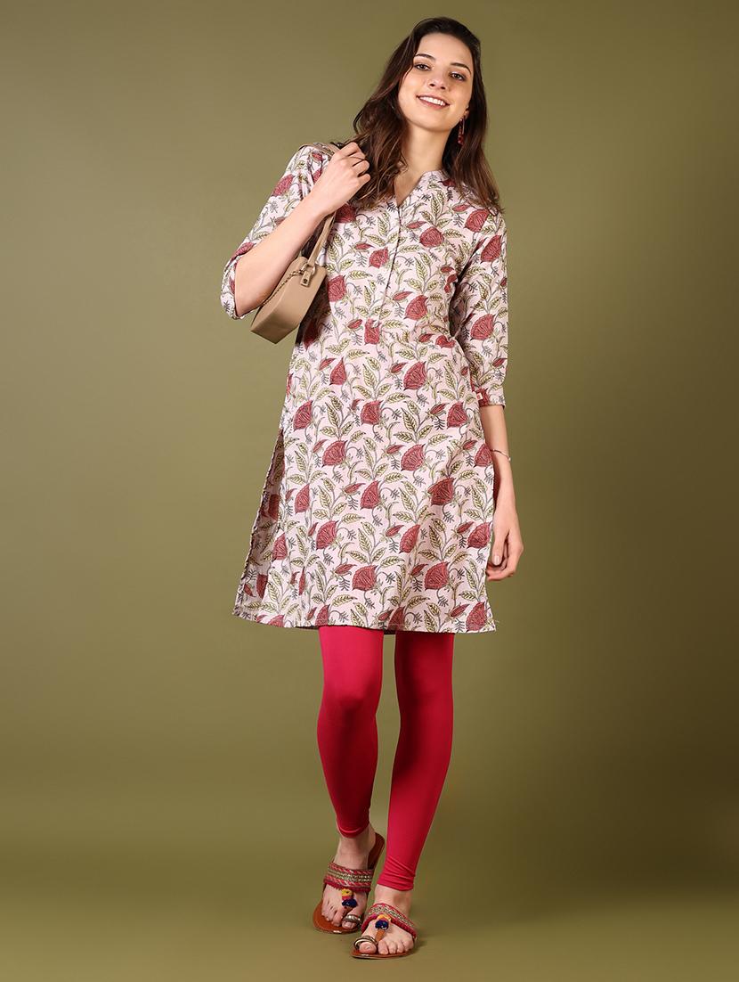 women printed three quarter sleeve straight kurta - 21794732 - Standard Image - 5