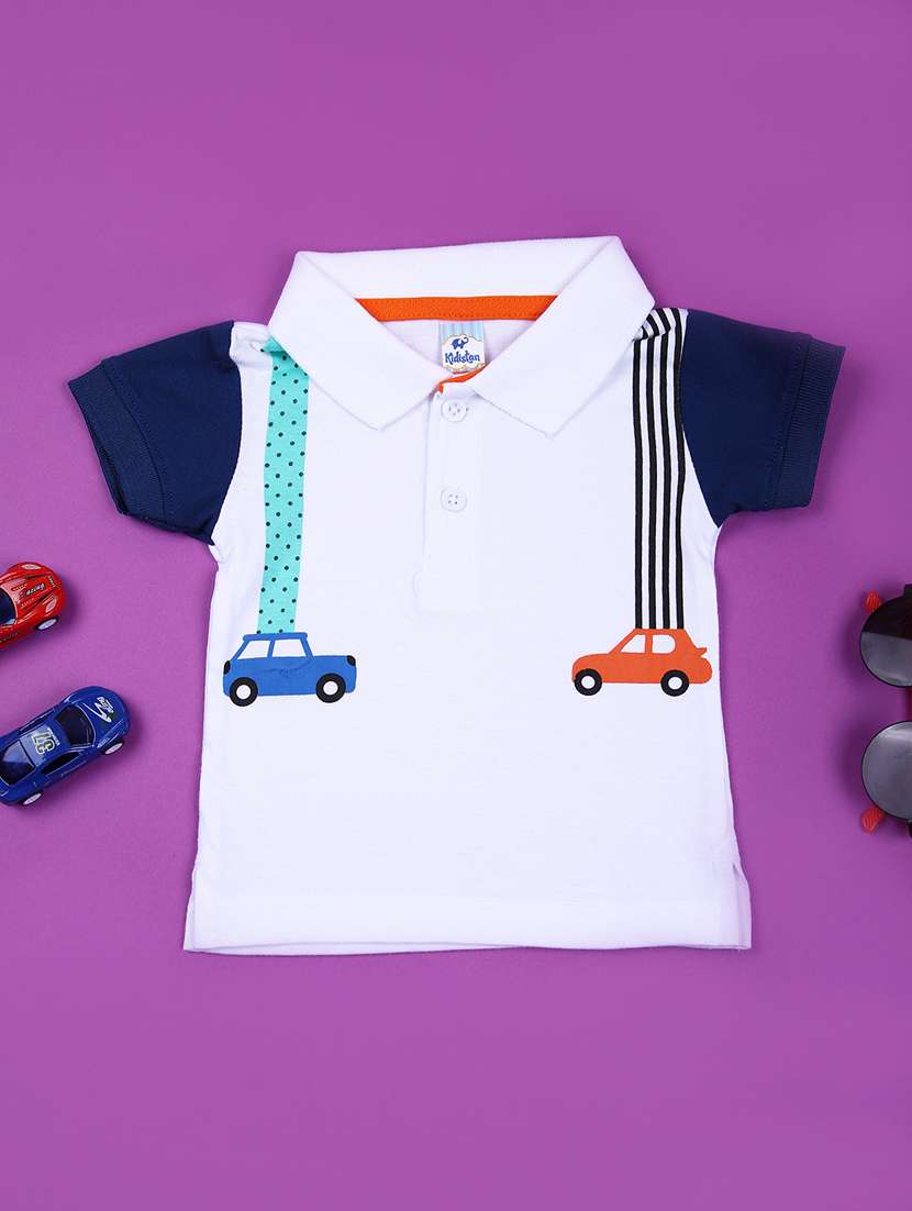 boys printed short sleeves polo t-shirt