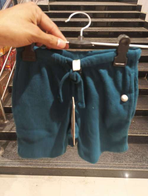 teal pc waffle knit shorts & three fourth - 21794792 - Standard Image - 0