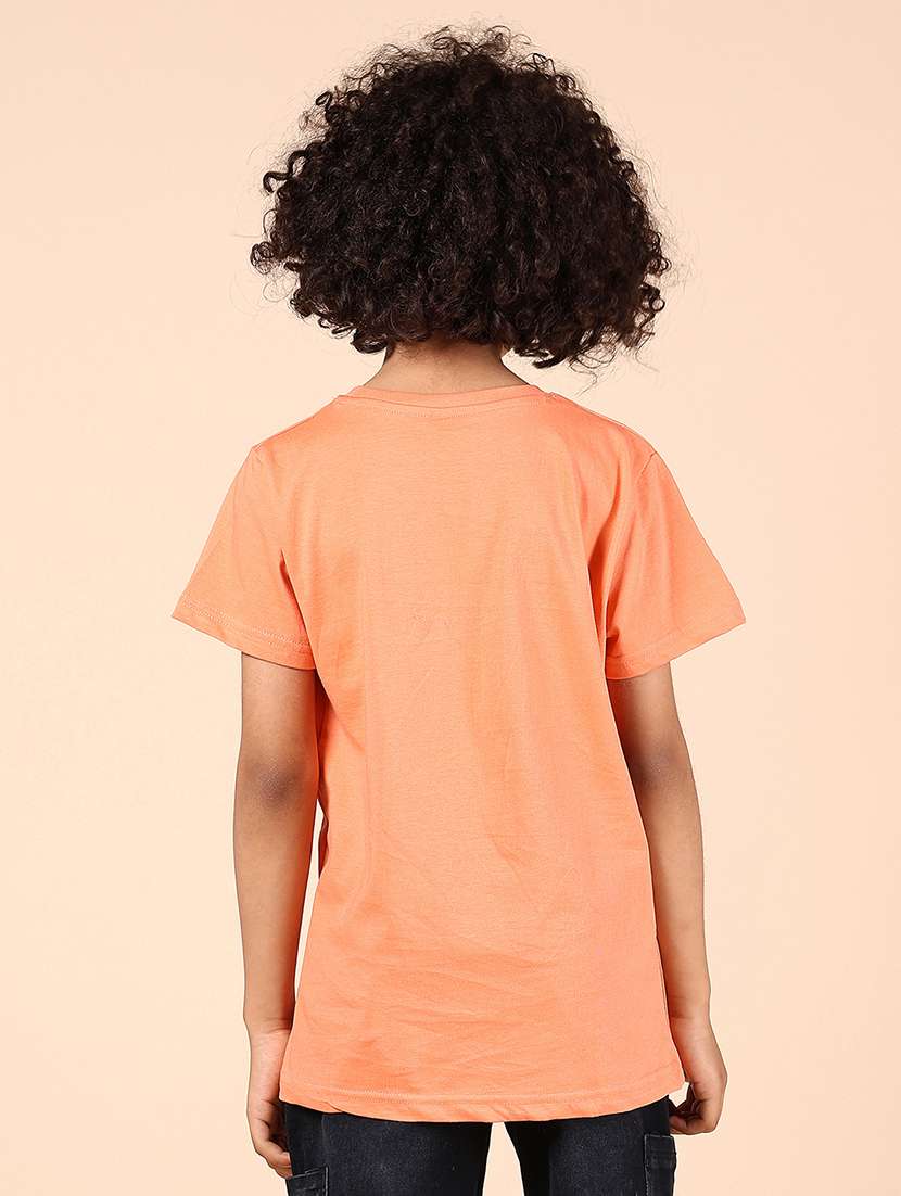 boys front print round neck t-shirt - 21794821 -  Standard Image - 3