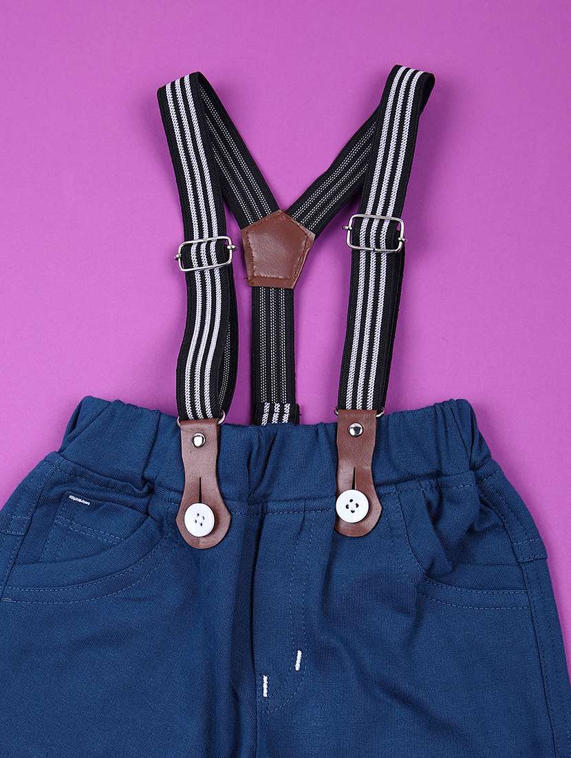 boys printed t-shirt & dungaree set - 21794839 - Standard Image - 3