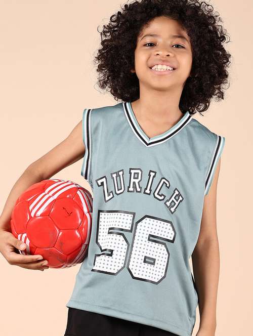 boys typographic printed sleeveless t-shirt - 21794844 - Standard Image - 0