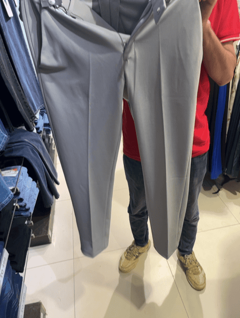 light grey poly viscose formal trousers - 21794889 - Zoom Image - 0