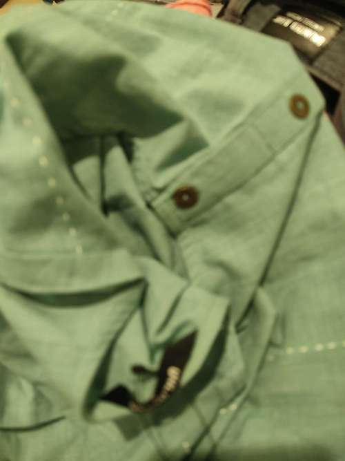 green cotton slub kurta - 21794926 -  Standard Image - 0