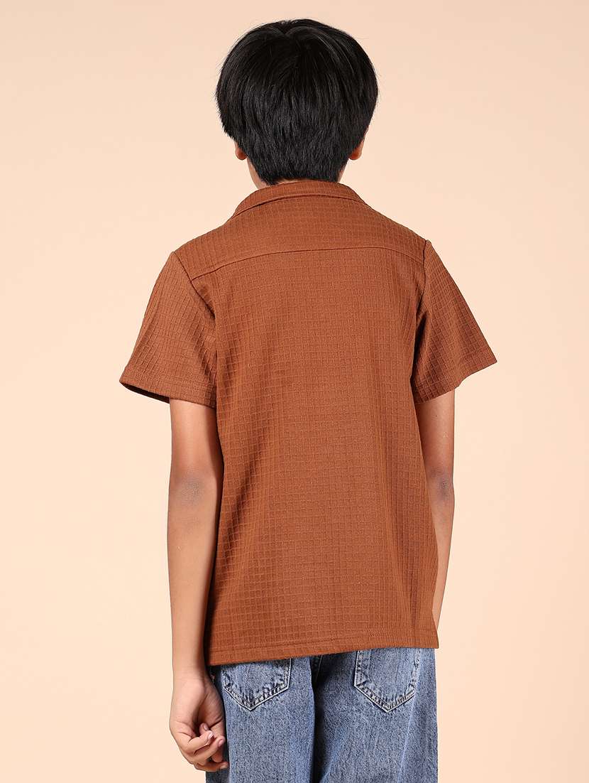 boys self designed cuban collared shirt - 21794987 -  Standard Image - 3