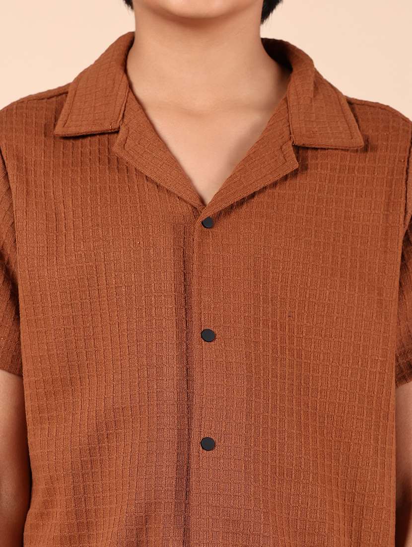 boys self designed cuban collared shirt - 21794987 -  Standard Image - 5